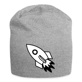 Rakete - Jersey-Beanie - Grau meliert - Vorne