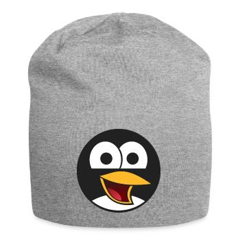 bande dessinée d'oiseau - Bonnet en jersey - gris chiné - Devant