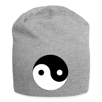 Yin Yang - Jersey-Beanie - Grau meliert - Vorne