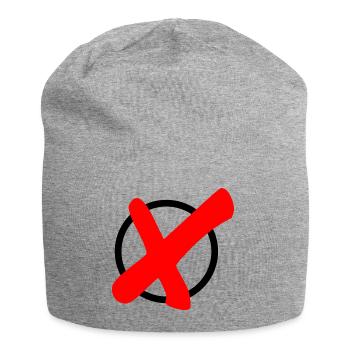Cross election - Jersey Beanie - heather grey - Front