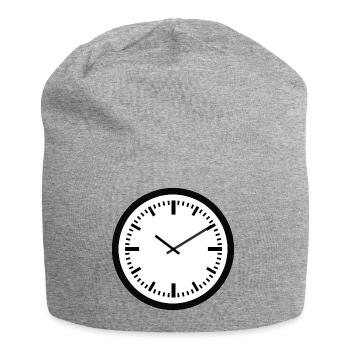 horloge montre clock time hourglass sabuhr144 - Bonnet en jersey - gris chiné - Devant
