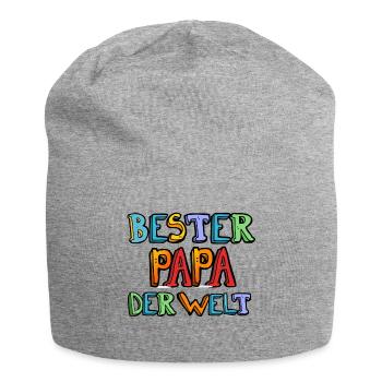 Bester Papa - Jersey-Beanie - Grau meliert - Vorne