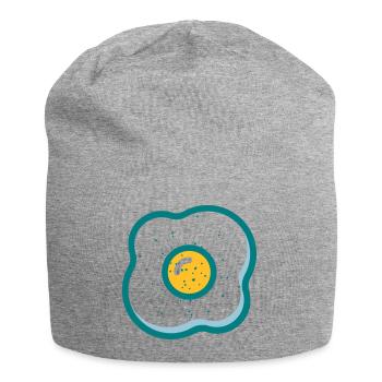 fried egg - Jersey Beanie - heather grey - Front