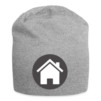 building house homes architecture house building206 - Jersey Beanie - heather grey - Front