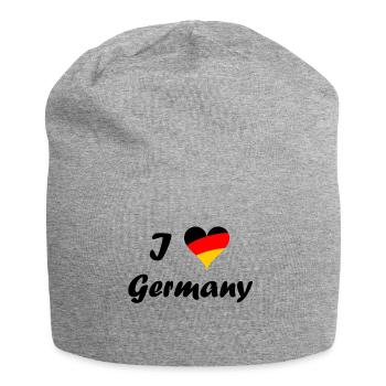 Beautiful I Love Germany Design-I love Germany. - Jersey Beanie - heather grey - Front