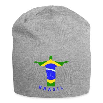 Statue de drapeau du Brésil - Bonnet en jersey - gris chiné - Devant