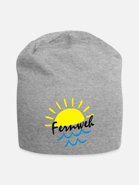 Sunrise Ocean – Sonne & Wellen Icon - Jersey-Beanie - Grau meliert