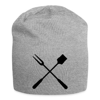 Couverts de barbecue - Bonnet en jersey - gris chiné - Devant