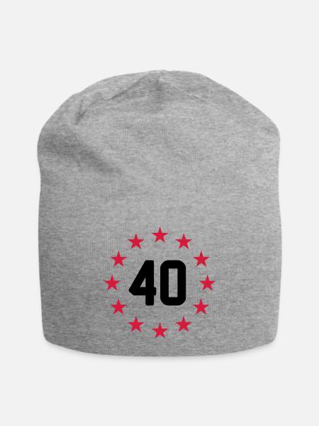 40 ans - Bonnet en jersey - gris chiné