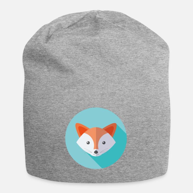 Vector fox - Jersey Beanie - heather grey