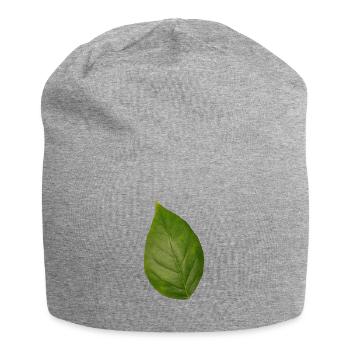 Blatt Baum Pflanze Frühling Sommer Herbst Grün - Jersey-Beanie - Grau meliert - Vorne