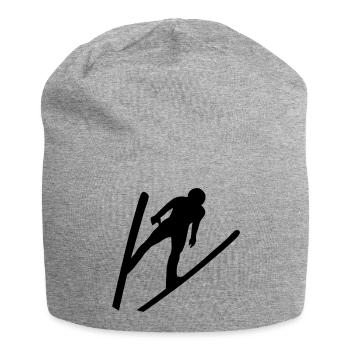 ski jump - Jersey Beanie - heather grey - Front
