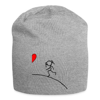 Madame Paarhirt Herz Love - Mieux moitié - Bonnet en jersey - gris chiné - Devant