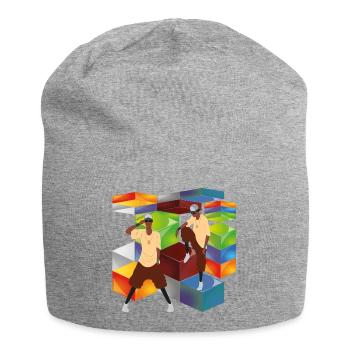 hip hop - Bonnet en jersey - gris chiné - Devant