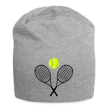 Tennis racket and ball (cheap!) 2 colors - Jersey Beanie - heather grey - Front
