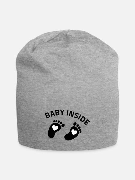 bébé à l'intérieur des pieds - Bonnet en jersey - gris chiné