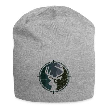 Hunter - Hunting - Deer - Jersey Beanie - heather grey - Front