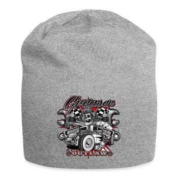 Hot rod Garage - Jersey-Beanie - Grau meliert - Vorne