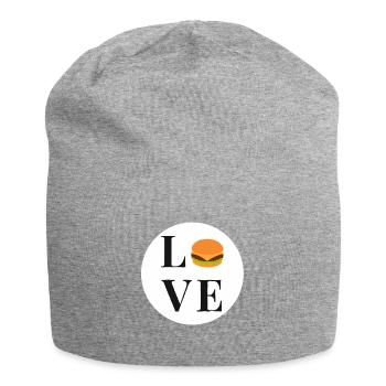 Burger Love American food fast food - Jersey Beanie - heather grey - Front