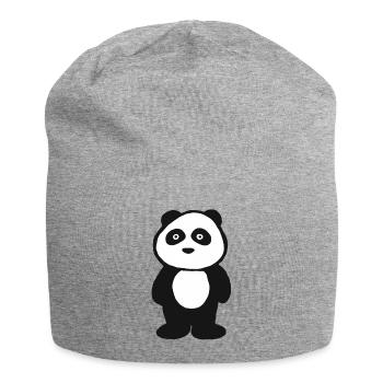 Panda animal panda amant panda bébé cadeau - Bonnet en jersey - gris chiné - Devant