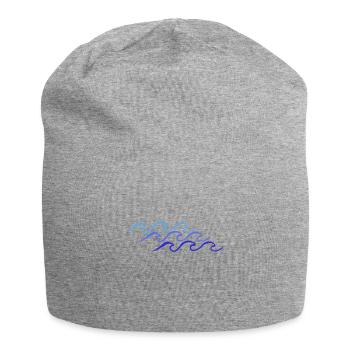 Waves sea wave lake swell sailing gift - Jersey Beanie - heather grey - Front