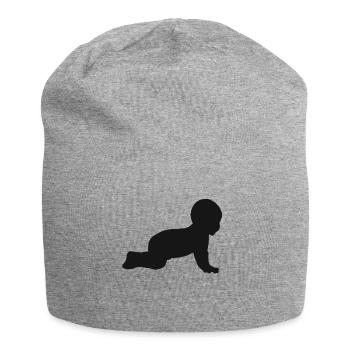 cute babies pregnancy newborn pregnant - Jersey Beanie - heather grey - Front