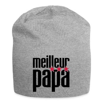 Meilleur Papa - Bonnet en jersey - gris chiné - Devant