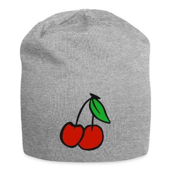 Cerise fruit cerises verger fruit en bonne santé - Bonnet en jersey - gris chiné - Devant