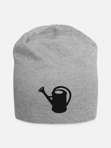 Gärtner Gießkanne Garten Floristik Geschenk Baum - Jersey-Beanie - Grau meliert