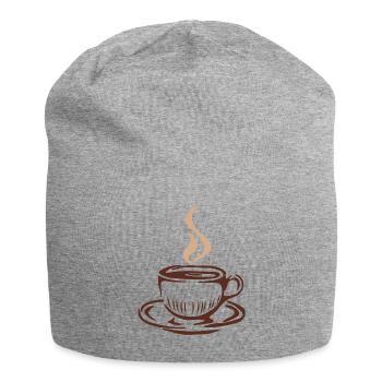 Café Café Cadeau Café - Bonnet en jersey - gris chiné - Devant
