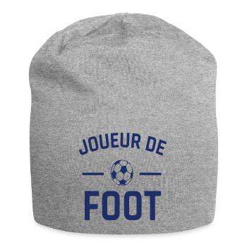 Joueur de foot humour football cadeau footballeur - Bonnet en jersey - gris chiné - Devant