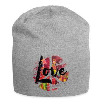 Peace woodstock Love - Jersey-Beanie - Grau meliert - Vorne
