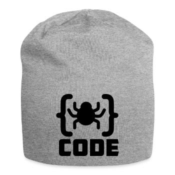 Spin logo shadow image spy software - Jersey Beanie - heather grey - Front