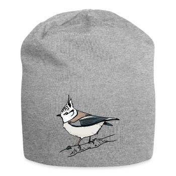 Crested - Jersey Beanie - heather grey - Front