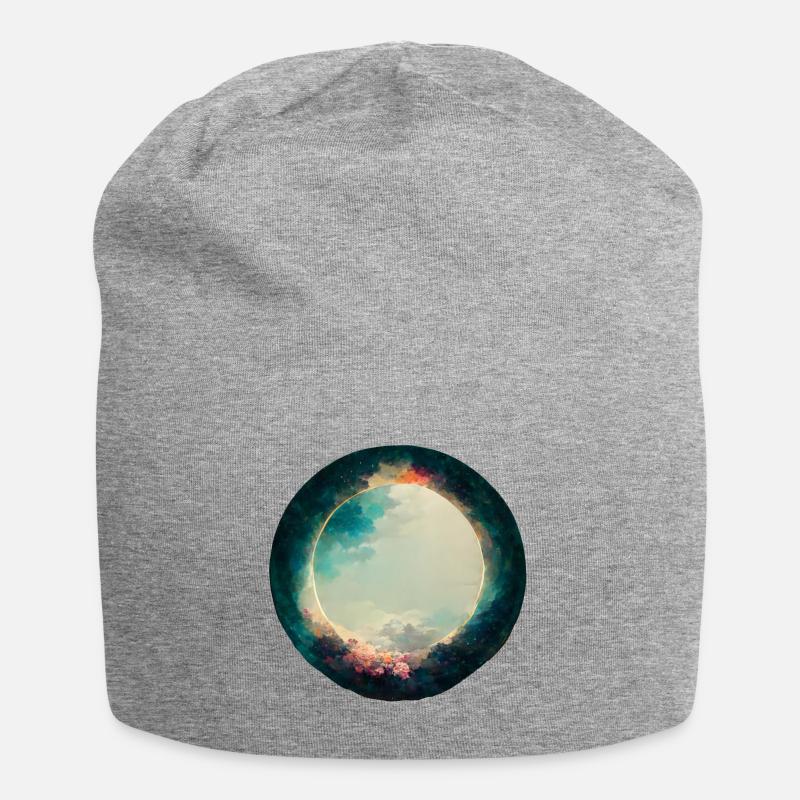 Circle with circle - Jersey Beanie - heather grey