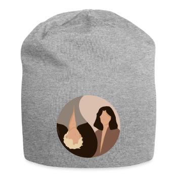 Couple Brunette and Blonde - Jersey Beanie - heather grey - Front
