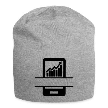 Better results graph in smartphone - Jersey Beanie - heather grey - Front