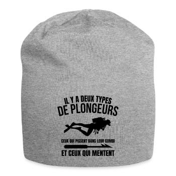 plongée sous-marine, fan de plongée - Bonnet en jersey - gris chiné - Devant
