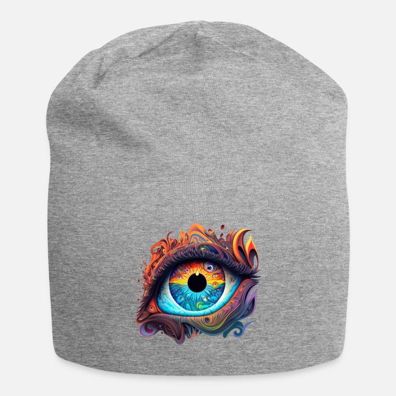 TRIPPY EYE - Jersey Beanie - heather grey