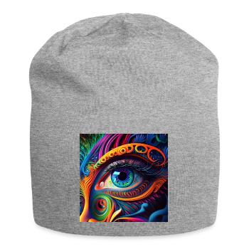 TRIPPY EYE - Jersey Beanie - heather grey - Front
