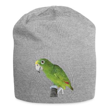 The Amazonian royal parrot - Jersey Beanie - heather grey - Front