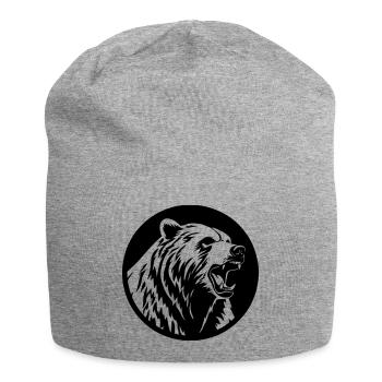 Grizzly Bär - Jersey-Beanie - Grau meliert - Vorne