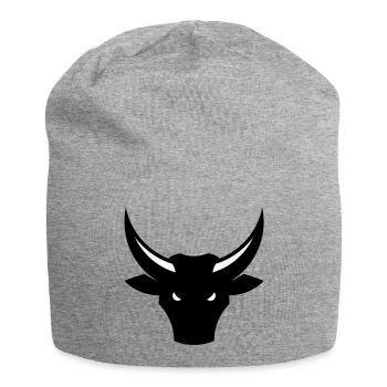 Bull / Taurus / Ox / Bull Head (2C) - Jersey Beanie - heather grey - Front