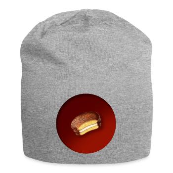 a delicious biscuit with chocolate - Jersey Beanie - heather grey - Front