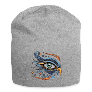 Symbole de l’œil d’Horus - Bonnet en jersey - gris chiné - Devant
