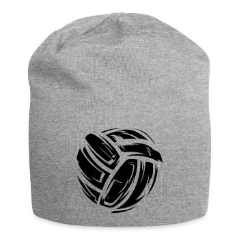 Leder Ball Material Illustration Volleyball Symbol - Jersey-Beanie - Grau meliert - Vorne