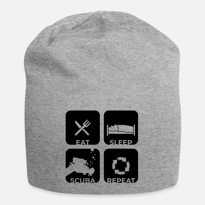 Manger Dormir Plongée Répéter - La plongée est ma vie - Bonnet en jersey - gris chiné
