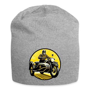 Gespannfahrer in der Sonne - Jersey-Beanie - Grau meliert - Vorne