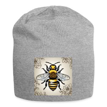 Honigbiene - Jersey-Beanie - Grau meliert - Vorne