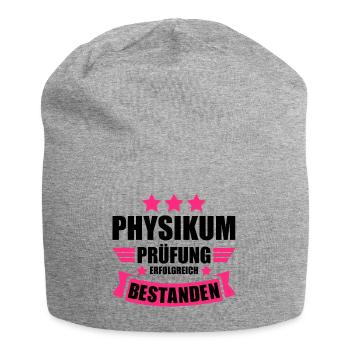 Physikum Abschluss Prüfung bestanden geschafft - Jersey-Beanie - Grau meliert - Vorne